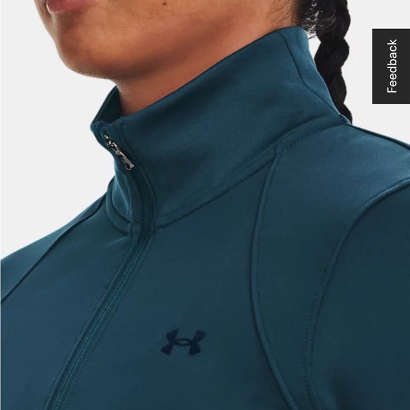 Like New! Light Pink Under Armour 1/2 Zip, size Medium - Picture 4 of 9